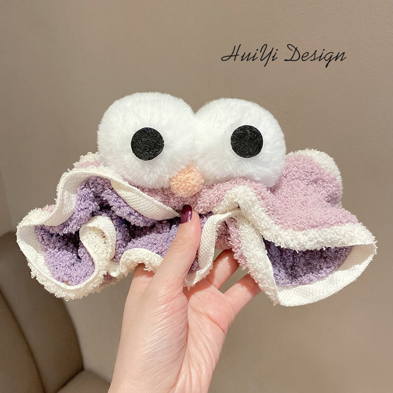 Face Wash Hair Band Hair Accessories Korean Version Cute Big Eyes Hair Band Plush Wash Hair Band Personalized Hair Accessories