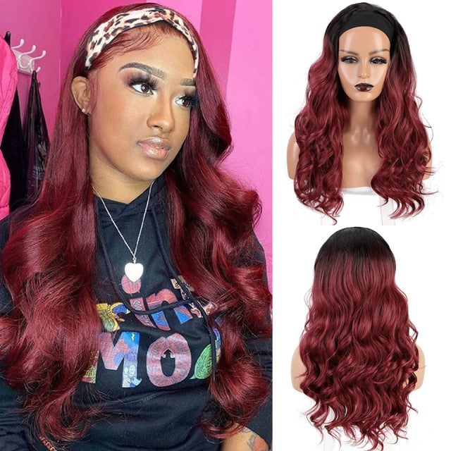 Long Body Wave Wig Synthetic Wig with Middle Part