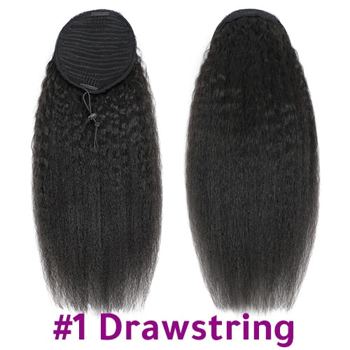 Drawstring Brazilian Remy Wrap Around Ponytail