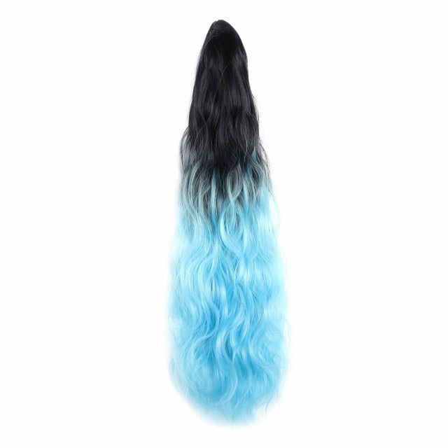 Ombre Color Claw Clip-In Synthetic Ponytail