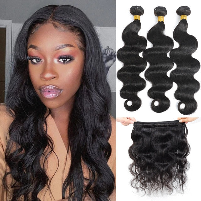 Brazilian Body Wave #2/#4 Brown Hair Extension Bundles