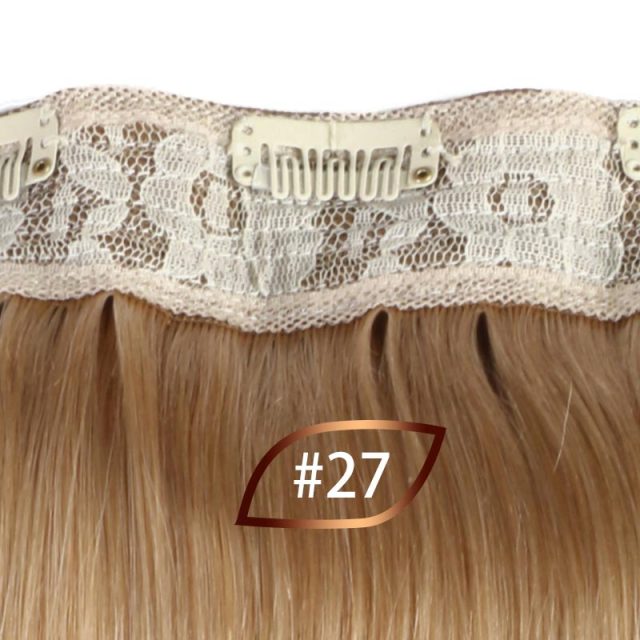 Clip In One Piece Human Hair Extensions Straight Brazilian