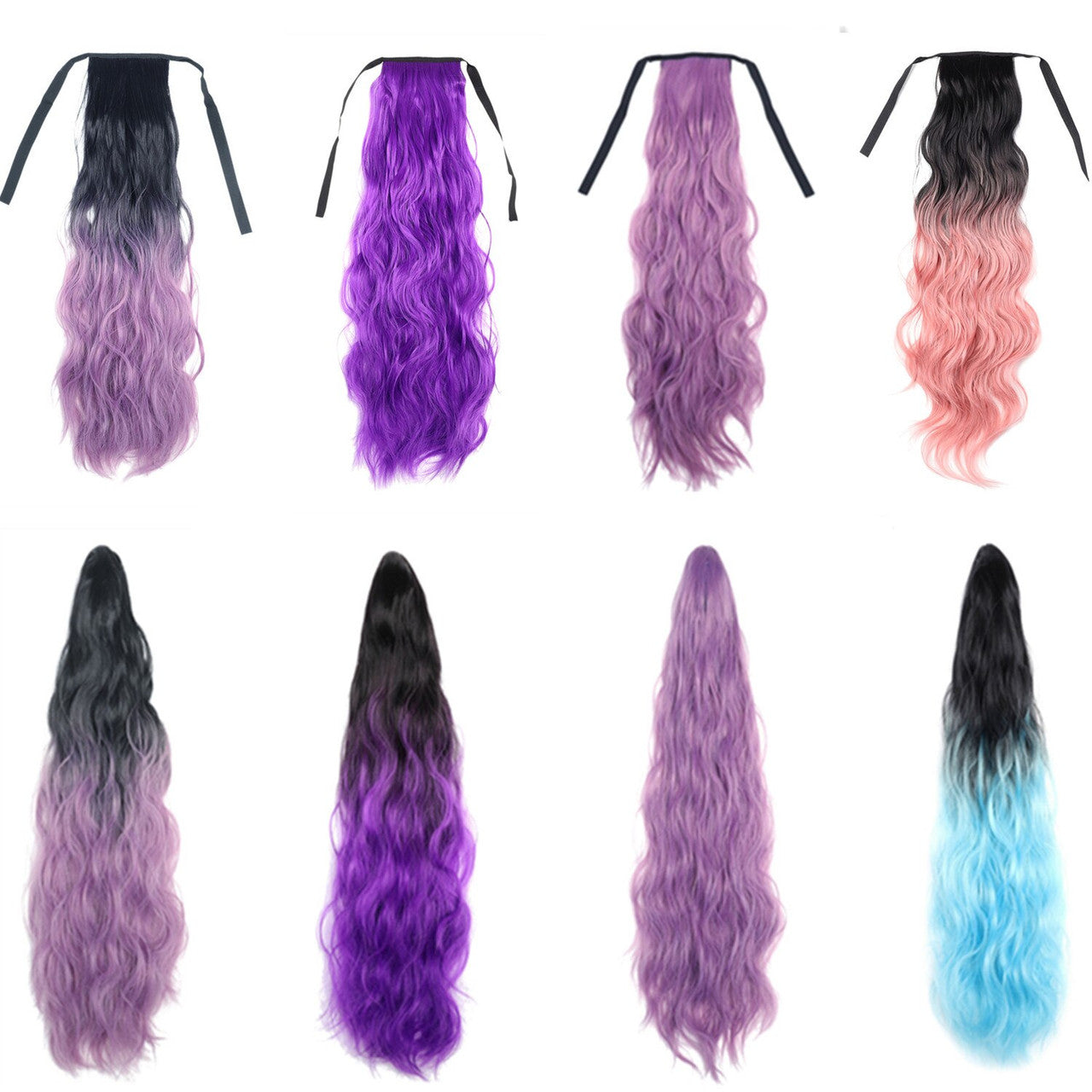 Ombre Color Claw Clip-In Synthetic Ponytail