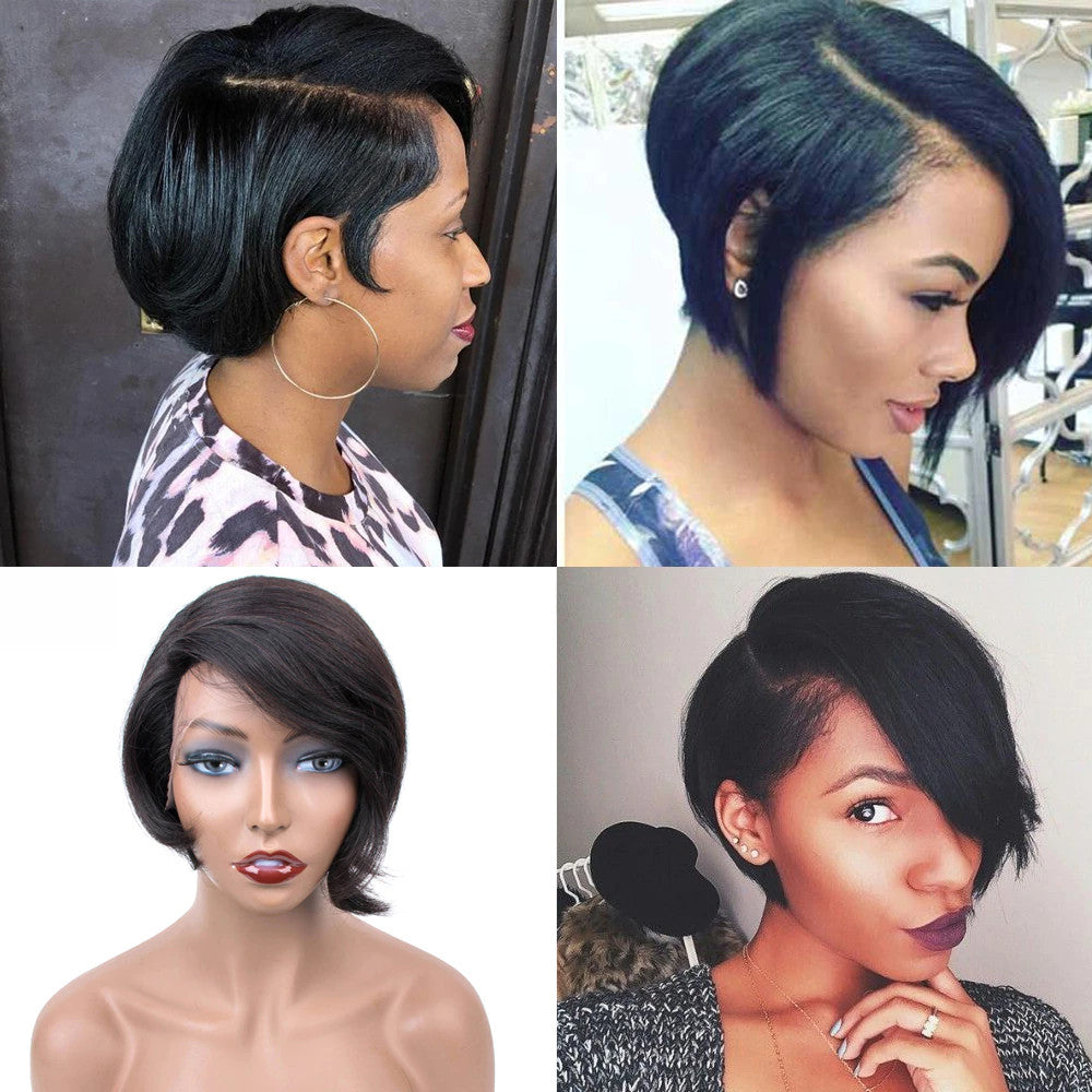 Short Pixie Human Hair Lace Wigs