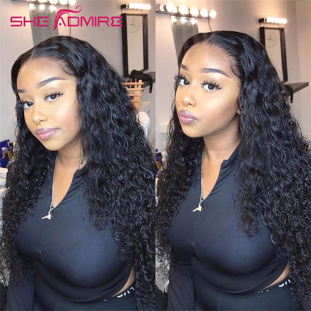 Curly Water Wave Lace Front Wig