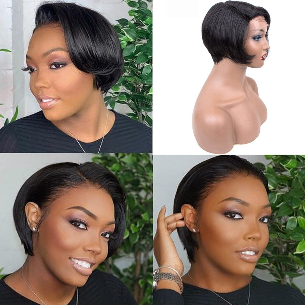 Short Pixie Human Hair Lace Wigs